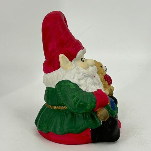 St. Nicholas Square Musical Santa Hat Gnome Jingle Bells Tune Ceramic Kohl's - Picture 2 of 8